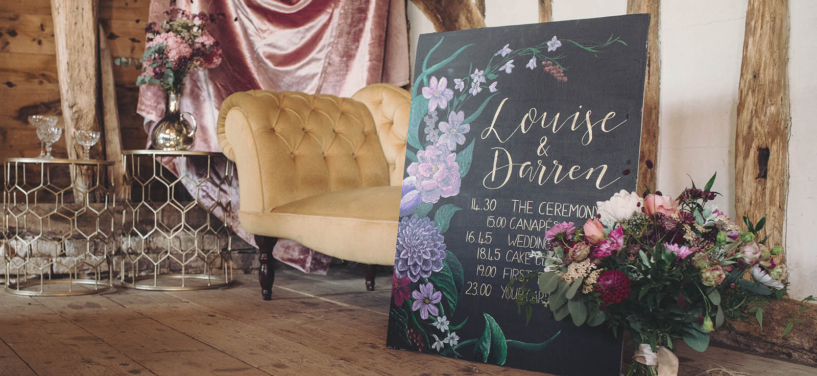 Wedding signwriter in Kent
